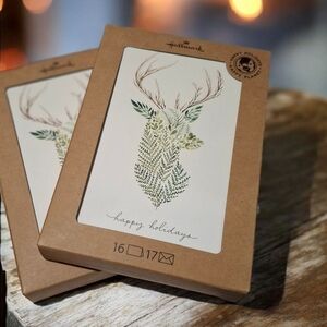 Hallmark Nature-Inspired Holiday Cards with Green and Brown